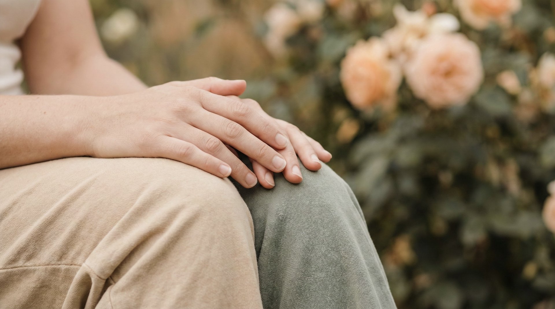 Hands resting in stillness -- the calm a session leaves behind